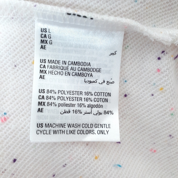 Style & Co Sweatshirt Ivory Confetti Top H - Picture 5 of 5